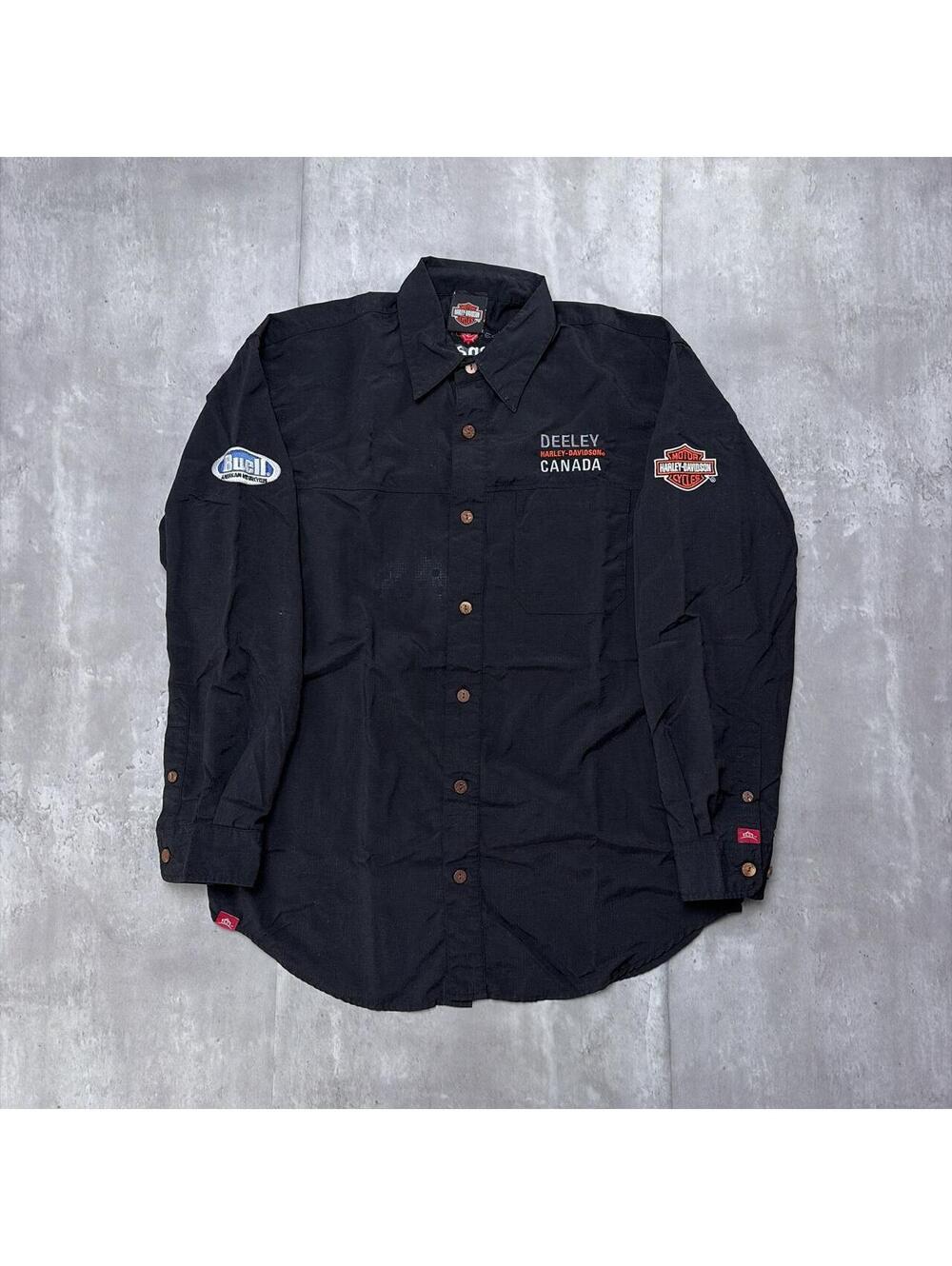 Y2K Harley Davidson Canada Biker Long Sleeve Button Up Shirt